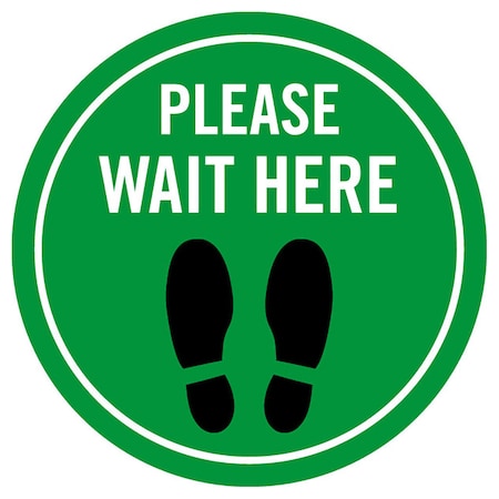 Please Wait Here W/ Feet, Green, 15, 8495GR